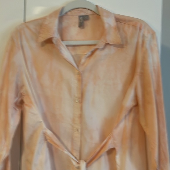 ASOS lightweight tie dye peach shirt or coverup Sz 6 - Picture 2 of 5